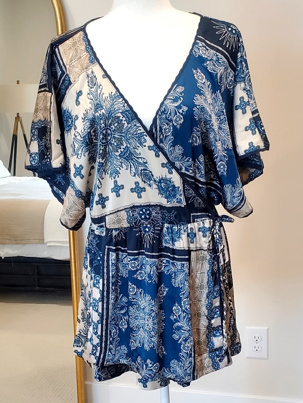 Free People Silky OASIS Loungewear Romper,  Wm's Med, NWT